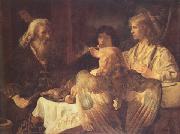 Jan victors Abraham and the three Angels (mk33) Sweden oil painting artist